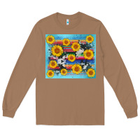 Toasted Coconut serape cowhide sunflower Long Sleeve Tee - AdoDesignShop