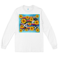 White serape cowhide sunflower Long Sleeve Tee - AdoDesignShop