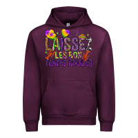 Mauve Wine Loissez les bon temps rouler with balloon Urban Hoodie - HowdyJamesFarm