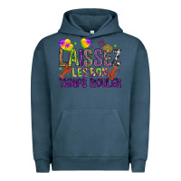 Pigment Midnight Navy Loissez les bon temps rouler with balloon Urban Hoodie - HowdyJamesFarm