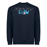 Navy winter let it snow Heavyweight Sweatshirt - JahusDesignShop