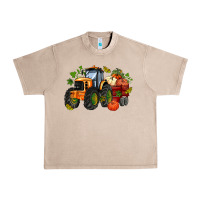 French Oak fall tractor with pumpkin Urban Heavy Tee - AdoDesignShop