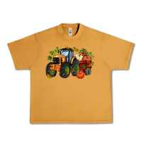 Peanut Butter fall tractor with pumpkin Urban Heavy Tee - AdoDesignShop