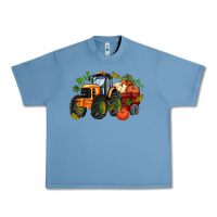 Pebble Blue fall tractor with pumpkin Urban Heavy Tee - AdoDesignShop
