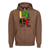 Chestnut africa love Zipper Hoodie - MaliasSmallBusiness