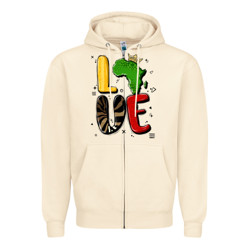 Africa Love Zipper Hoodie by MaliasSmallBusiness | Teevron