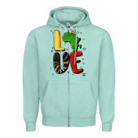 Seafoam africa love Zipper Hoodie - MaliasSmallBusiness