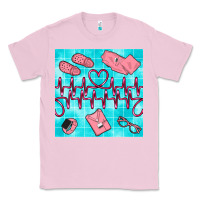 Bubblegum Pink nurse heart beat seamless pattern Classic Tee - BundleAndBundleShop