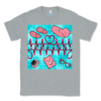 Heather Grey nurse heart beat seamless pattern Classic Tee - BundleAndBundleShop