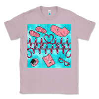 Lilac nurse heart beat seamless pattern Classic Tee - BundleAndBundleShop