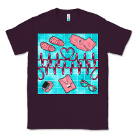 Plum nurse heart beat seamless pattern Classic Tee - BundleAndBundleShop