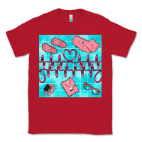 Red nurse heart beat seamless pattern Classic Tee - BundleAndBundleShop