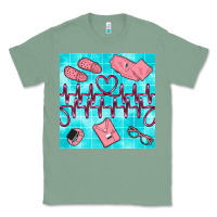 Sage nurse heart beat seamless pattern Classic Tee - BundleAndBundleShop
