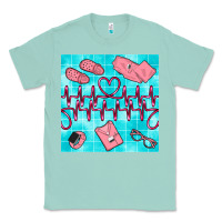 Seafoam nurse heart beat seamless pattern Classic Tee - BundleAndBundleShop