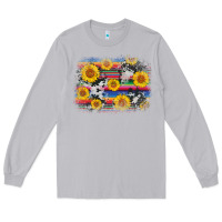 Moon Dust serape cowhide sunflower background Long Sleeve Tee - AdoDesignShop