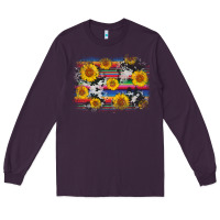 Plum serape cowhide sunflower background Long Sleeve Tee - AdoDesignShop