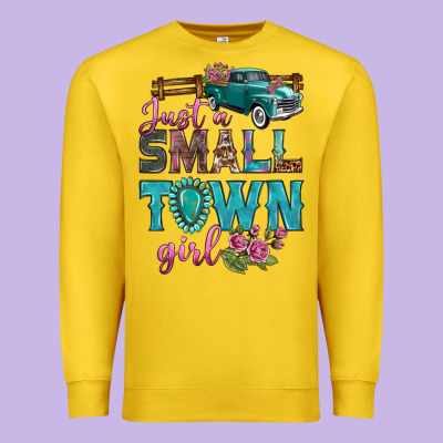 Just A Small Town Girl With Truck Premium Sweatshirt Designed By Bundleandbundleshop