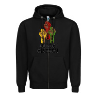 Black black history malia Zipper Hoodie - MaliasSmallBusiness