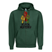 Sports Green black history malia Zipper Hoodie - MaliasSmallBusiness