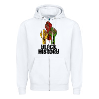 White black history malia Zipper Hoodie - MaliasSmallBusiness