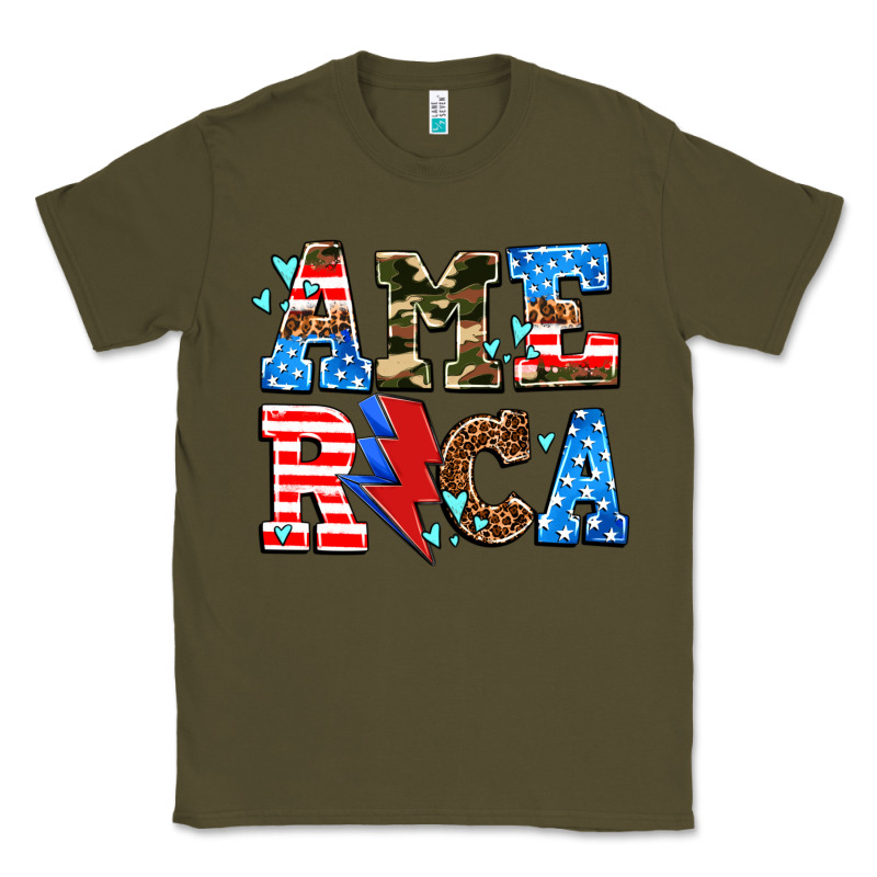 America With Heart Classic Tee by AdoDesignShop | Teevron