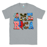 Heather Grey america with heart Classic Tee - AdoDesignShop