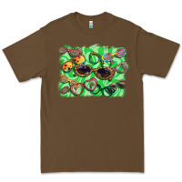 Cacao sunglasses background Premium Tee - BarkalooDesign
