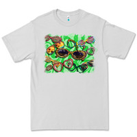 Dove Grey sunglasses background Premium Tee - BarkalooDesign