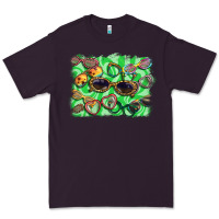 Plum sunglasses background Premium Tee - BarkalooDesign