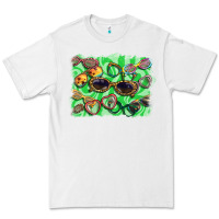 White sunglasses background Premium Tee - BarkalooDesign