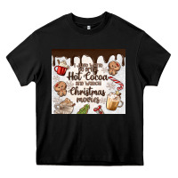 Black i just want to drink hot cocoa Heavy Core Tee - MaliasSmallBusiness