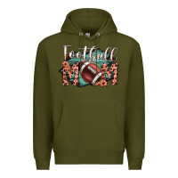 Army Green Football Mom Premium Hoodie - Bettercallsaul
