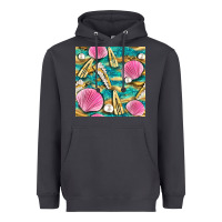 Hair Clasp And Sea Shells With Leopard Beach Seamless Pattern Bbs Heavyweight Hoodie | Teevron