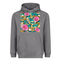 Storm hair clasp and sea shells with leopard beach seamless pattern bbs Heavyweight Hoodie - BundleAndBundleShop