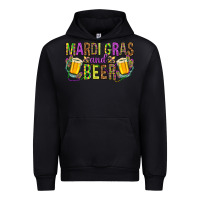 Black Mardi Gras and beer Urban Hoodie - HowdyJamesFarm