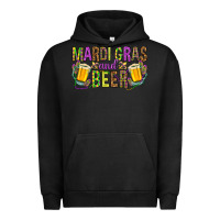 Pigment Black Mardi Gras and beer Urban Hoodie - HowdyJamesFarm