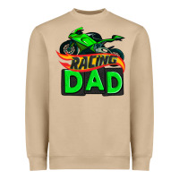 Mushroom racing dad with racing motorcycle Heavyweight Sweatshirt - AdoDesignShop