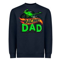 Navy racing dad with racing motorcycle Heavyweight Sweatshirt - AdoDesignShop