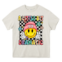 Cream a little bit dramatic Heavy Core Tee - MaliasSmallBusiness
