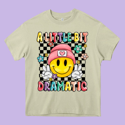 A Little Bit Dramatic Heavy Core Tee Designed By Maliassmallbusiness