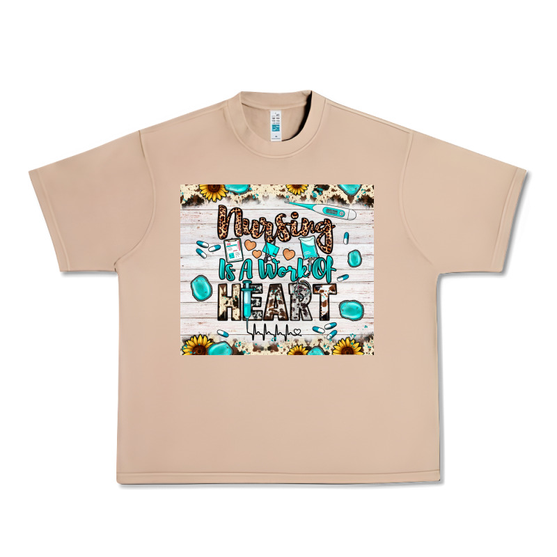 Nursing Is A Work Of Heart Urban Heavy Tee by JahusDesignShop | Teevron