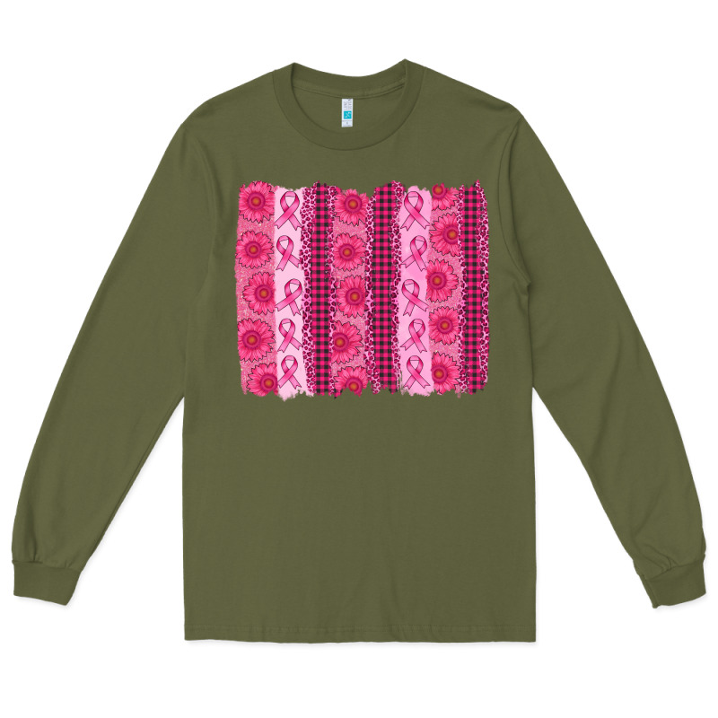 Breast Cancer Brushstroke Long Sleeve Tee by AdoDesignShop | Teevron