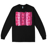 Black breast cancer brushstroke Long Sleeve Tee - AdoDesignShop