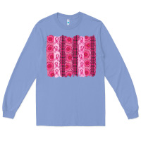 Colony Blue breast cancer brushstroke Long Sleeve Tee - AdoDesignShop