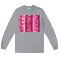 Heather Grey breast cancer brushstroke Long Sleeve Tee - AdoDesignShop