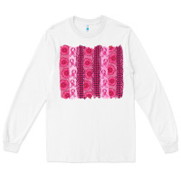White breast cancer brushstroke Long Sleeve Tee - AdoDesignShop