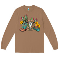 Toasted Coconut wheel bull skull western cowboy Long Sleeve Tee - AdoDesignShop