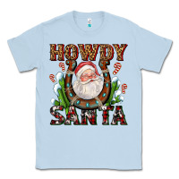 Dusty Blue howdy santa Classic Tee - AdoDesignShop