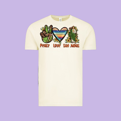 Peace Love San Judas Vintage Tee Designed By Jahusdesignshop