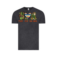Vintage Black peace love san judas Vintage Tee - JahusDesignShop